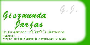 giszmunda jarfas business card